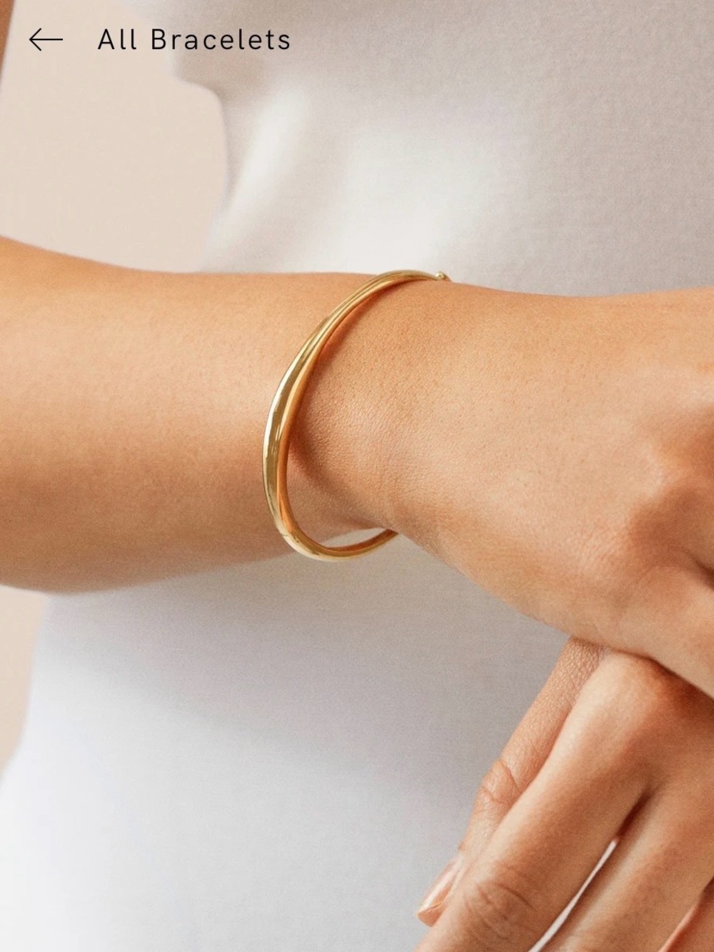 Monica Vinader Nura Reef Gold Bangle